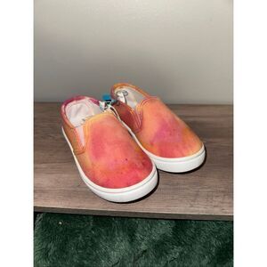 Slip-On Tie Dye Multicolor Canvas Comfort Casual Shoes toddler size 7/8 custom